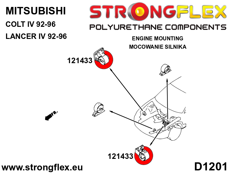 Strongflex 121433A: Engine mount inserts SPORT - Imagen 3