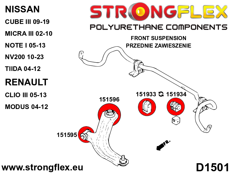 Strongflex 151595A: Front wishbone front bush SPORT - Image 2
