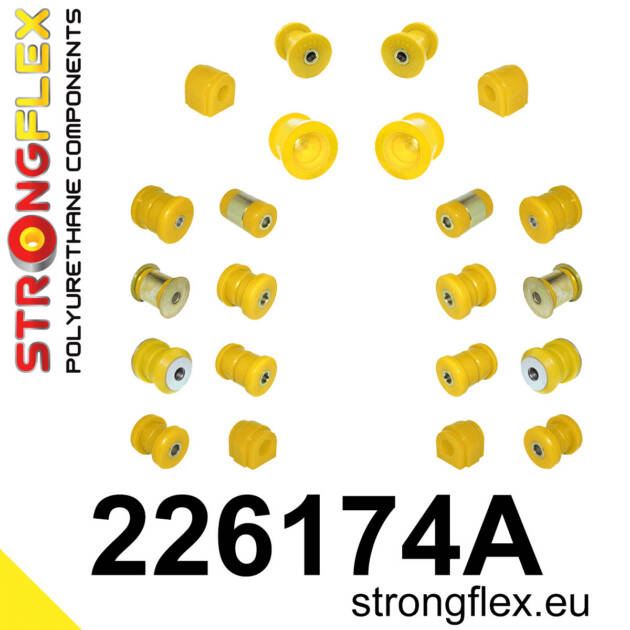 Strongflex 226174A: Front and rear suspension bush kit SPORT