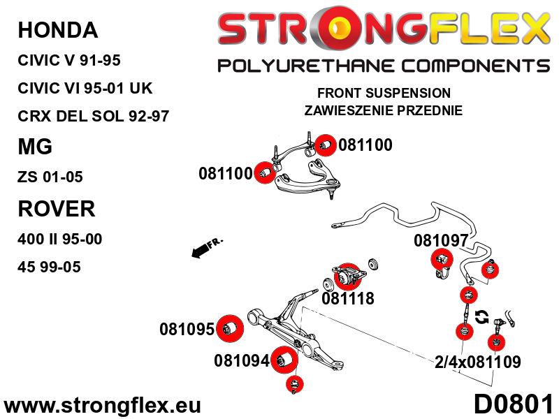 Strongflex 081097B: Silentblock de barra estabilizadora delantera - Imagen 2