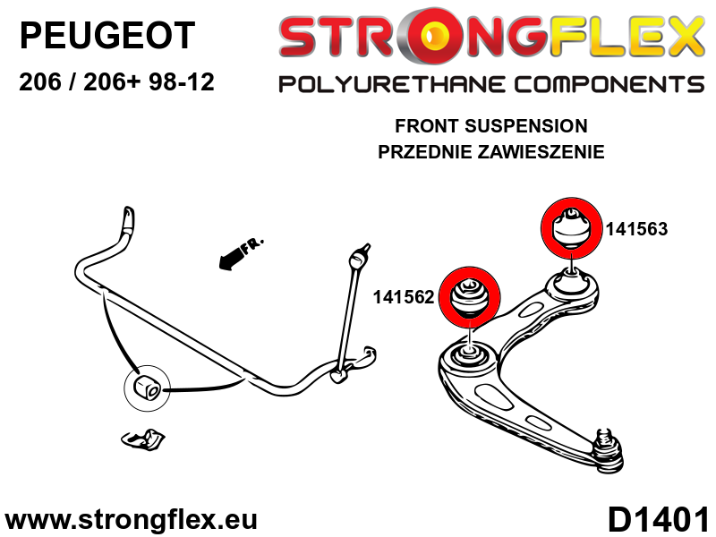 Strongflex 141563A: Front arm rear bush SPORT - Image 3