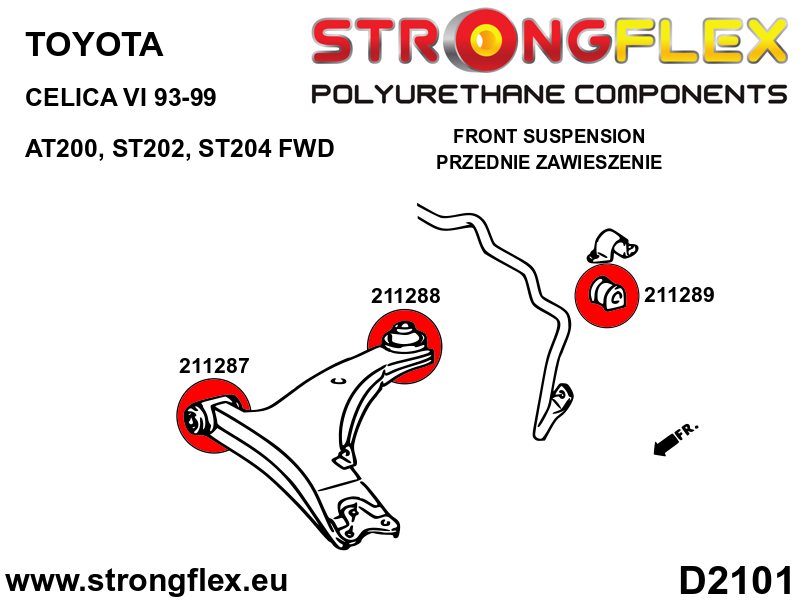 Strongflex 211289A: Front anti roll bush SPORT - Imagen 3