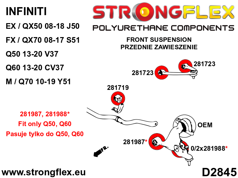 Strongflex 281719B: Front anti roll bar bush - Image 4