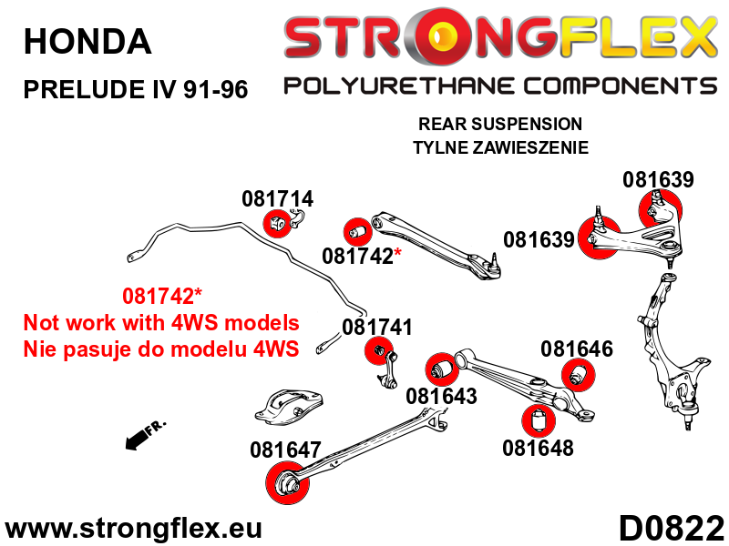 Strongflex 081648A: Rear trailing arm rear bush SPORT - Image 2