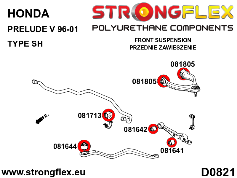 Strongflex 081713B: Front / rear anti roll bar bush - Image 3