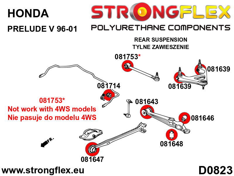 Strongflex 081643A: Rear lower inner arm bush SPORT - Image 3