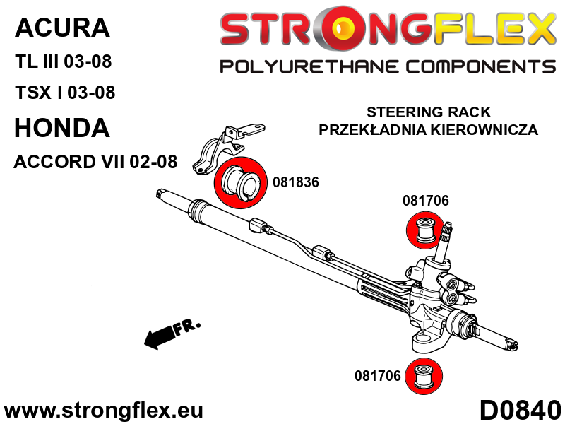 Strongflex 081706A: Steering rack mount bush SPORT - Image 2
