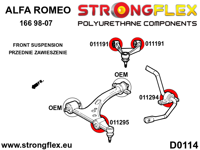 Strongflex 011191B: Casquillo brazo superior delantero - Imagen 4
