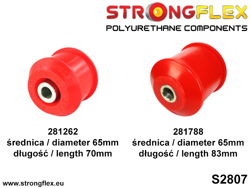 Strongflex 281262A: Front lower radius arm to chassis bush SPORT - Imagen 4