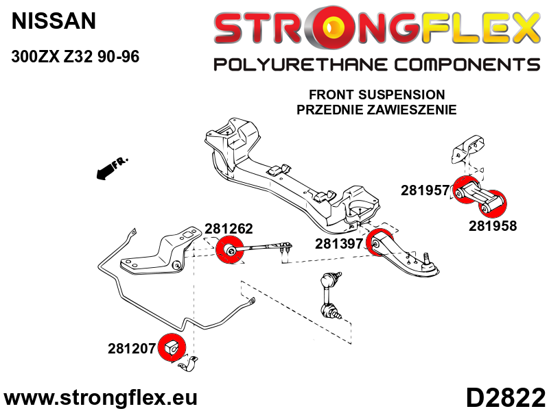 Strongflex 281207A: Front anti roll bar bush SPORT - Imagen 4