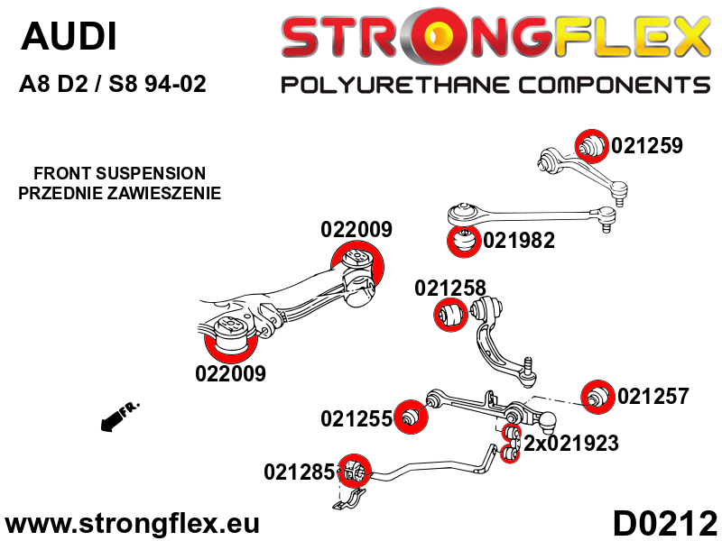 Strongflex 021258A: Front lower wishbone - rear bush SPORT - Image 2
