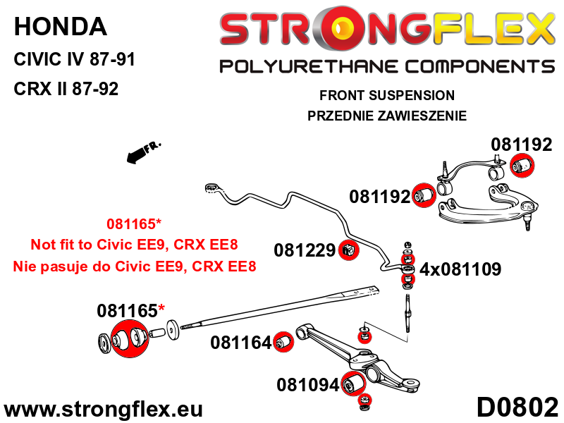 Strongflex 086056B: Front suspension bush kit - Imagen 2