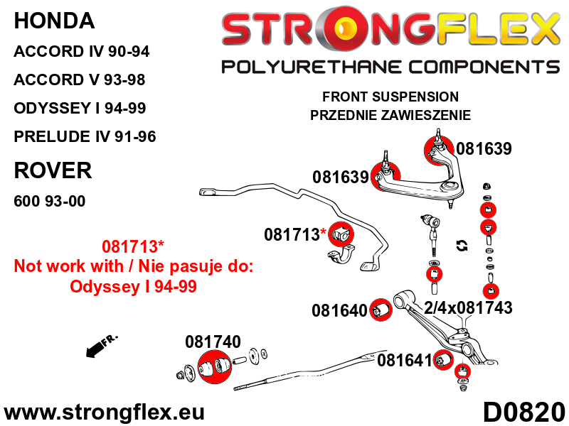 Strongflex 081740A: Front radius rod bush SPORT - Image 4