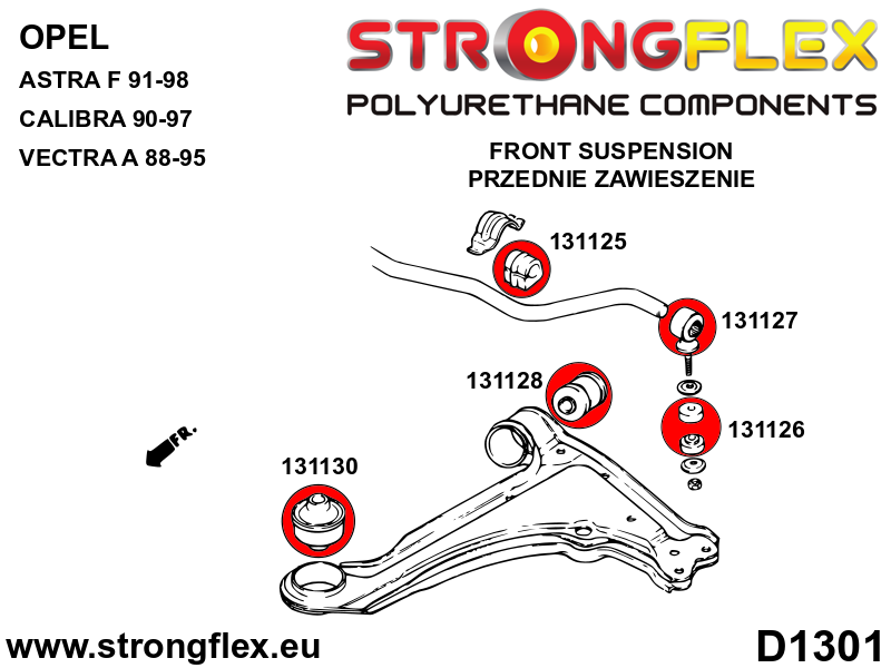 Strongflex 131125B: Front anti roll bar bush - Imagen 2