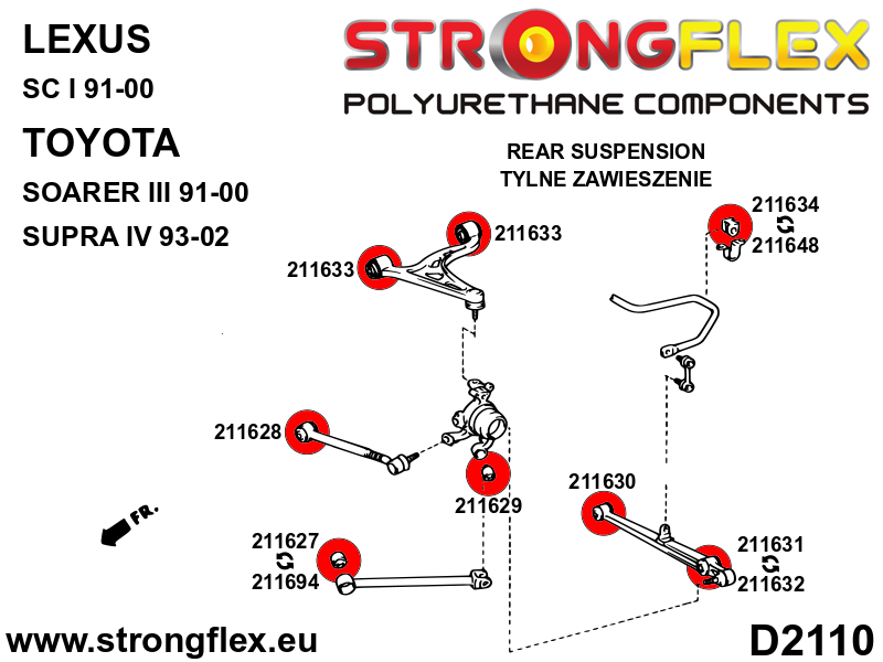 Strongflex 211629A: Rear trailing arm rear bush SPORT - Image 3