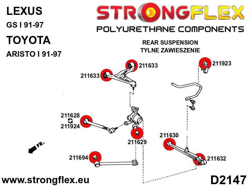 Strongflex 211629A: Rear trailing arm rear bush SPORT - Image 4