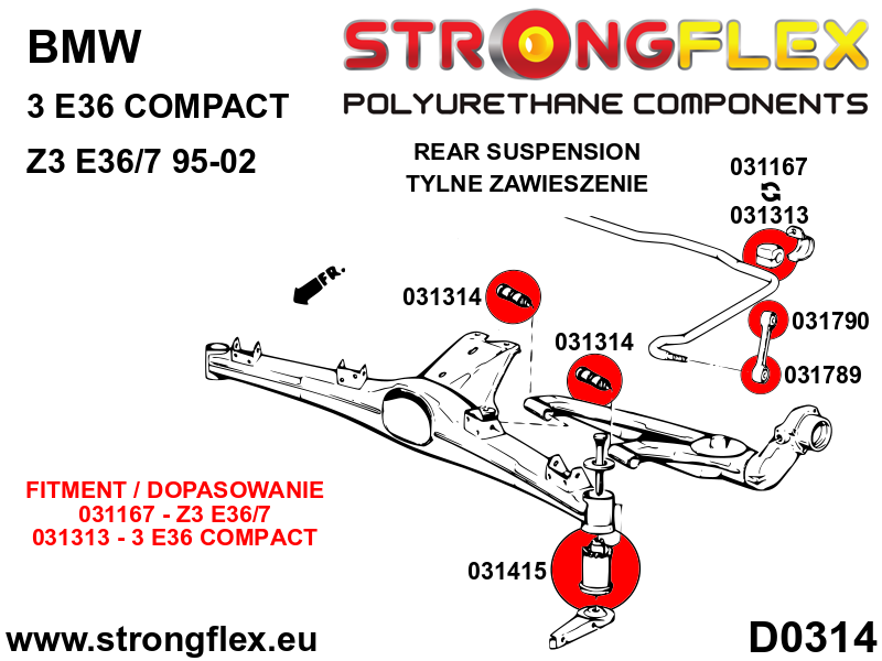 Strongflex 031167B: Anti roll bar bush front / rear - Image 7