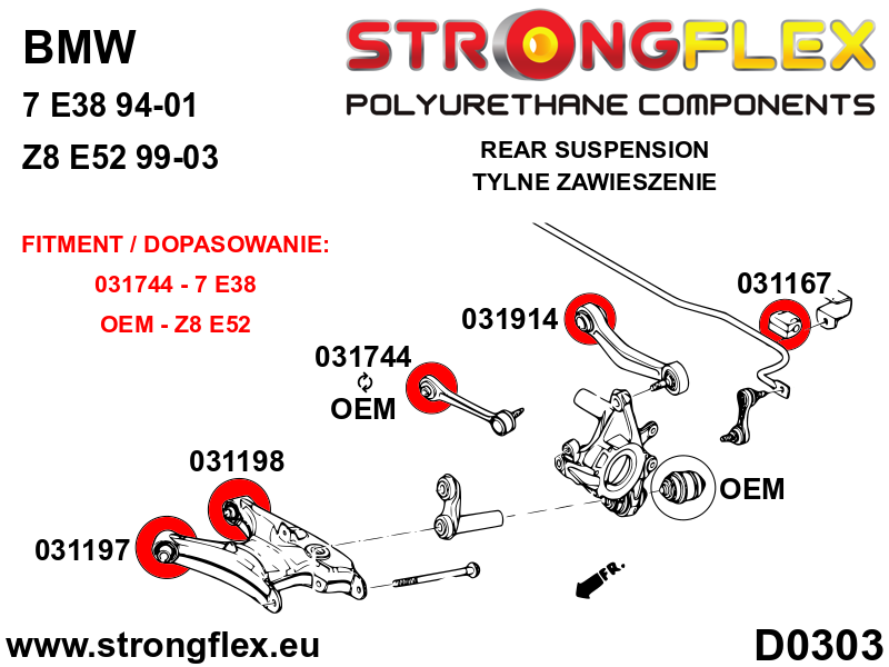 Strongflex 031744A: Rear toe adjust inner bush SPORT - Image 4