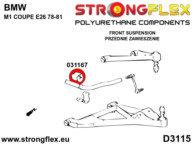 Strongflex 031167B: Anti roll bar bush front / rear - Image 8