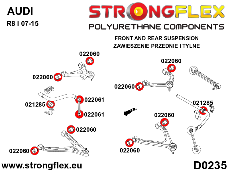 Strongflex 021285B: Front anti roll bar bush - Image 8