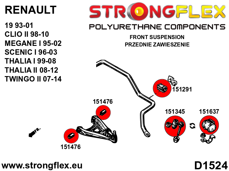 Strongflex 151345B: Front anti roll bar outer mount - Imagen 4