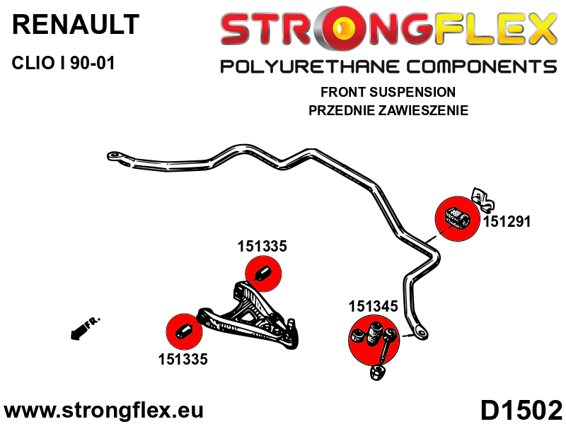Strongflex 151335B: Front lower arm bush - Imagen 2