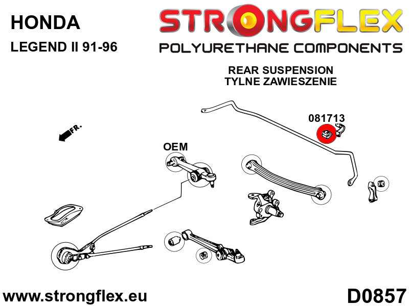 Strongflex 081713B: Front / rear anti roll bar bush - Image 5