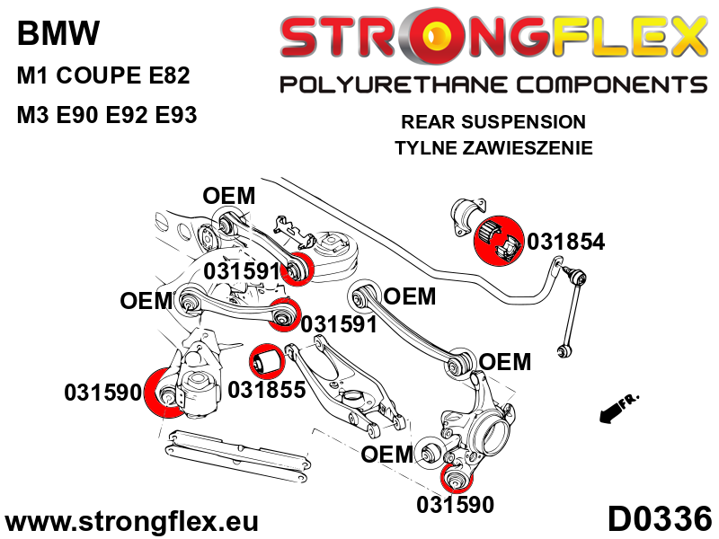 Strongflex 031591A: Rear upper control arm to hub bush SPORT - Image 4