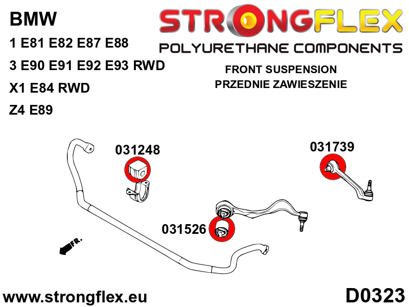 Strongflex 031248B: Front anti roll bar bush - Image 6