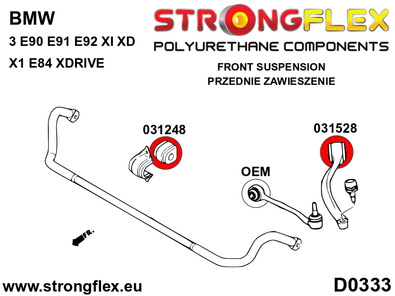 Strongflex 031248B: Front anti roll bar bush - Image 7