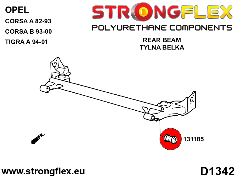 Strongflex 136053B: Front suspension and ream beam bush kit - Image 2