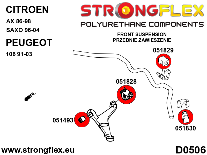 Strongflex 051493B: Front wishbone front bush - Imagen 3