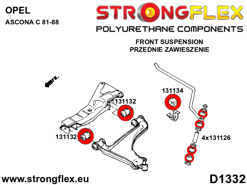 Strongflex 131126B: Front eye bolt mounting bush - Imagen 7