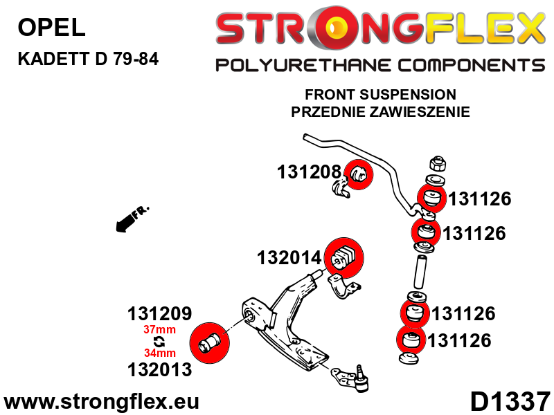 Strongflex 131126B: Front eye bolt mounting bush - Imagen 8