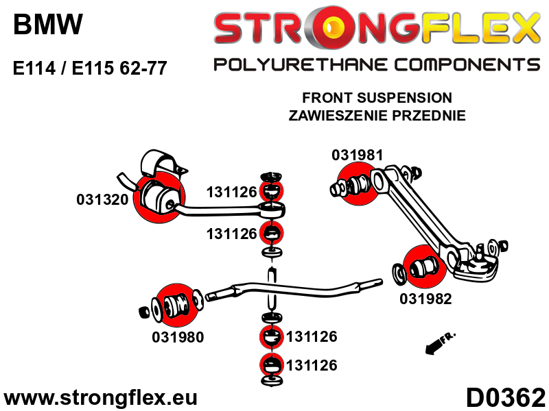 Strongflex 131126A: Front eye bolt mounting bush SPORT - Imagen 4