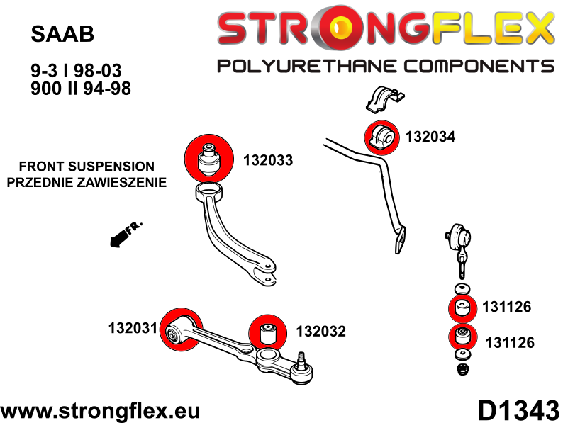 Strongflex 131126A: Front eye bolt mounting bush SPORT - Imagen 9