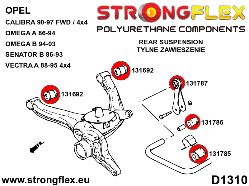 Strongflex 131692B: Silentblock para brazo trasero trasero - Imagen 2