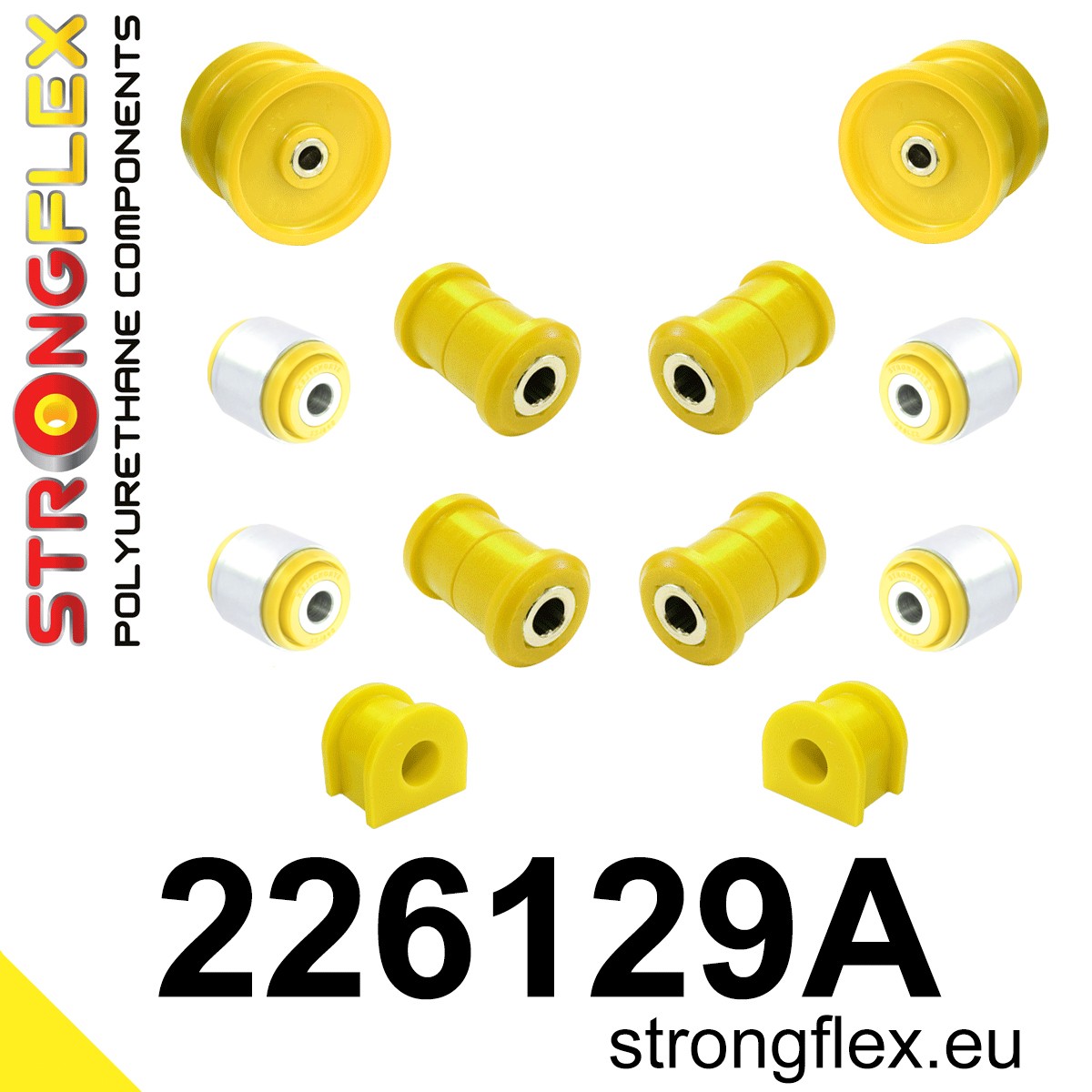 Strongflex 226129A: Rear suspension bush kit SPORT