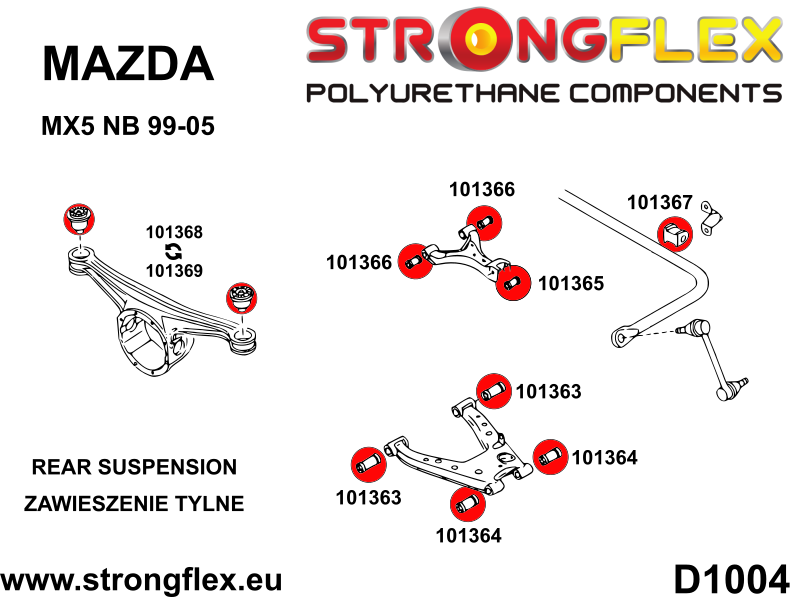 Strongflex 101368B: Rear diff mount bush - Imagen 5