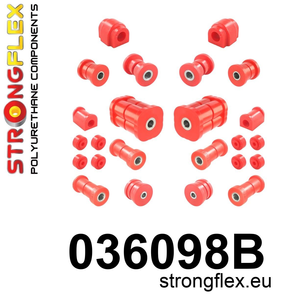 Strongflex 036098B: Kit completo de casquillos de poliuretano para suspensión