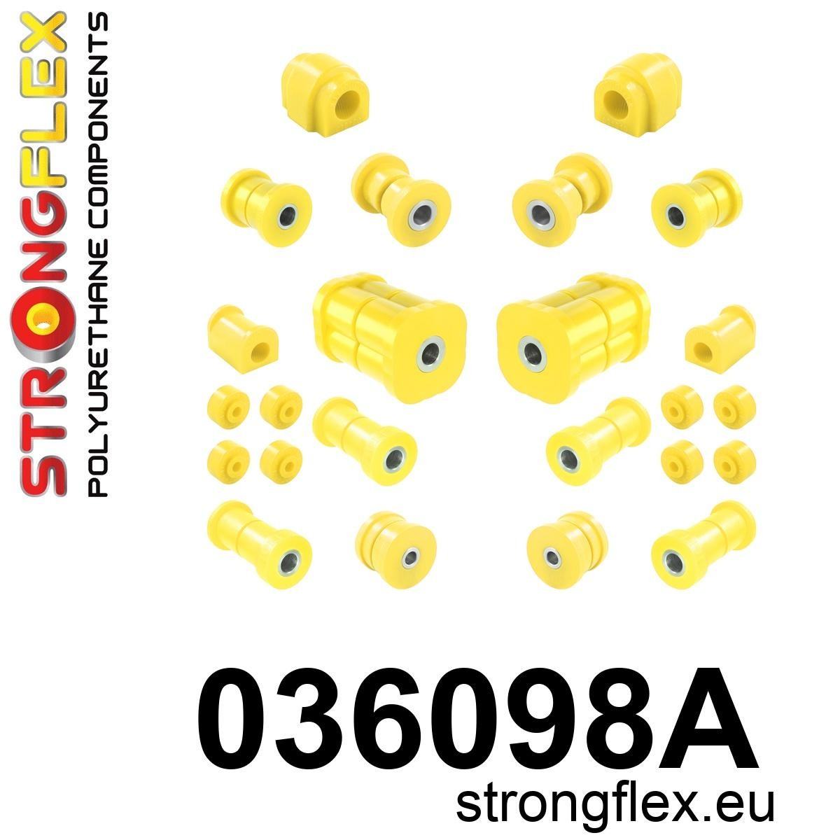 Strongflex 036098A: Kit completo de silentblocks de poliuretano SPORT para suspensión