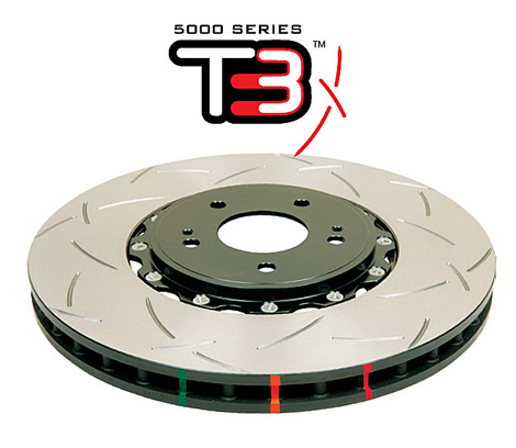 DBA Brake Disc 5000 series - T3 Slotted Black Hat DBA52990BLKS