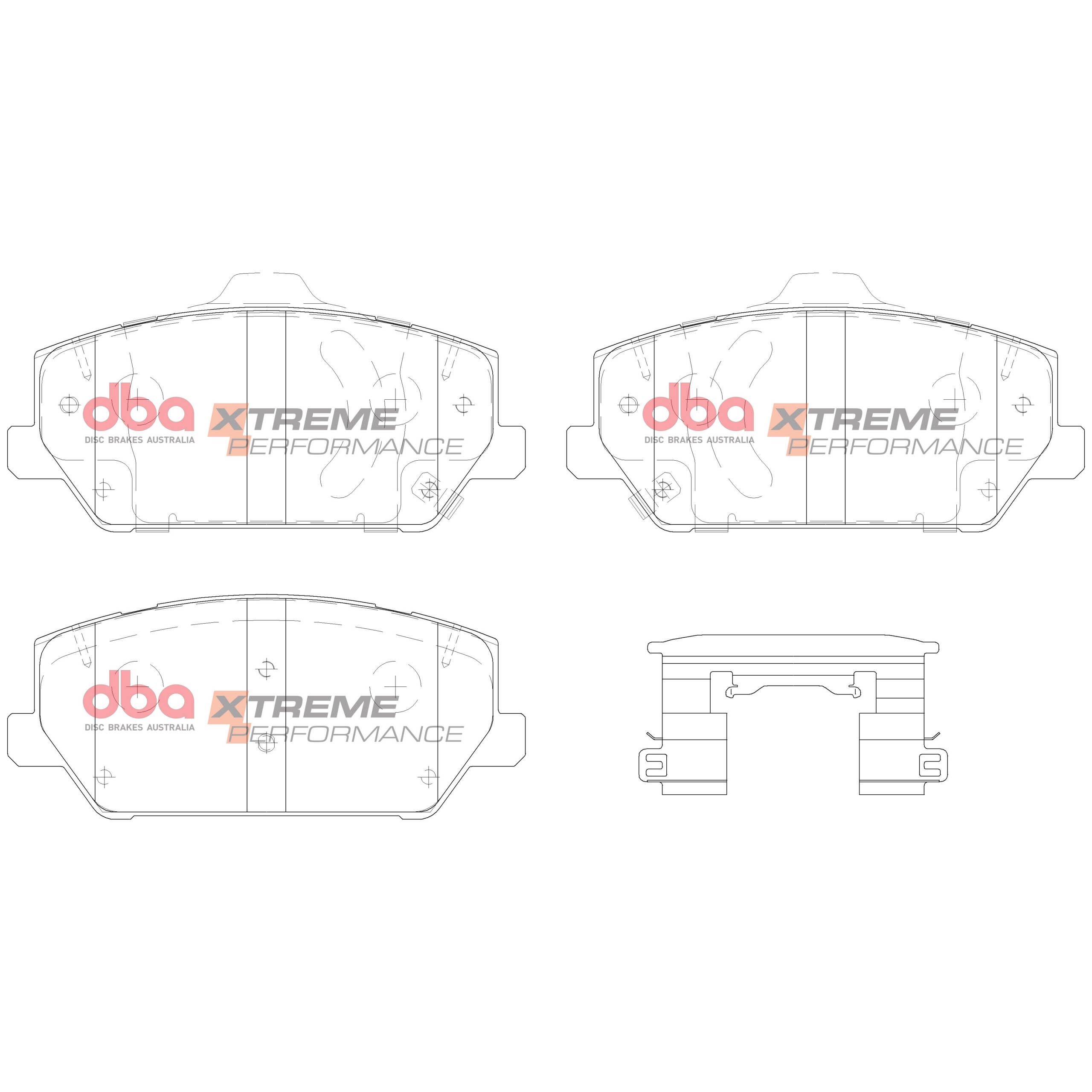 DBA Brake Kit Brake Kit - 5000 T3 Slotted & Xtreme Performance Brake Pads (2x DBA53148BLKS + DB15012XP) DBA53148BLKS-15012XP - Imagen 4