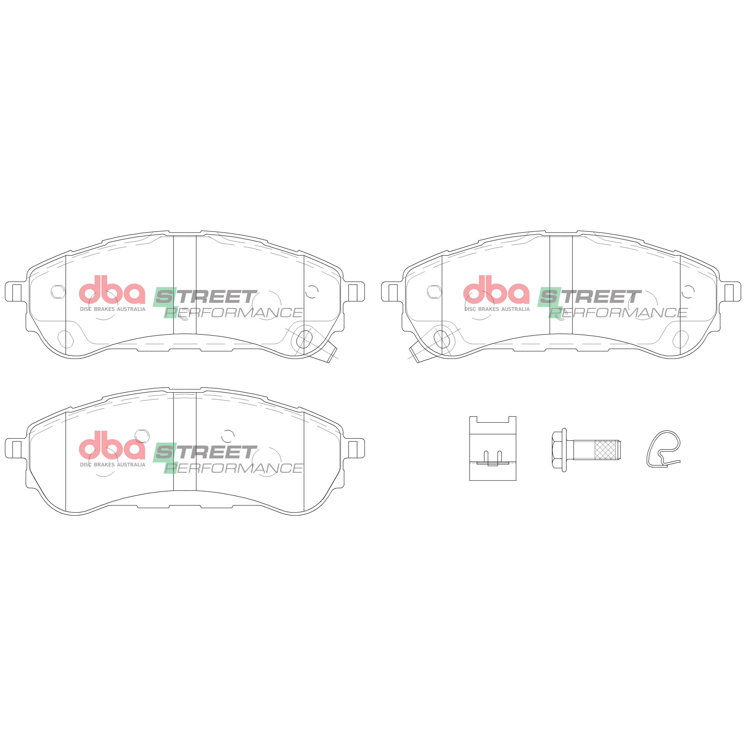 DBA Brake Kit Street Series T2 Slotted & Street Performance Brake Pads (2x DBA3109S + DB15016SP) DBA3109S-15016SP - Image 3