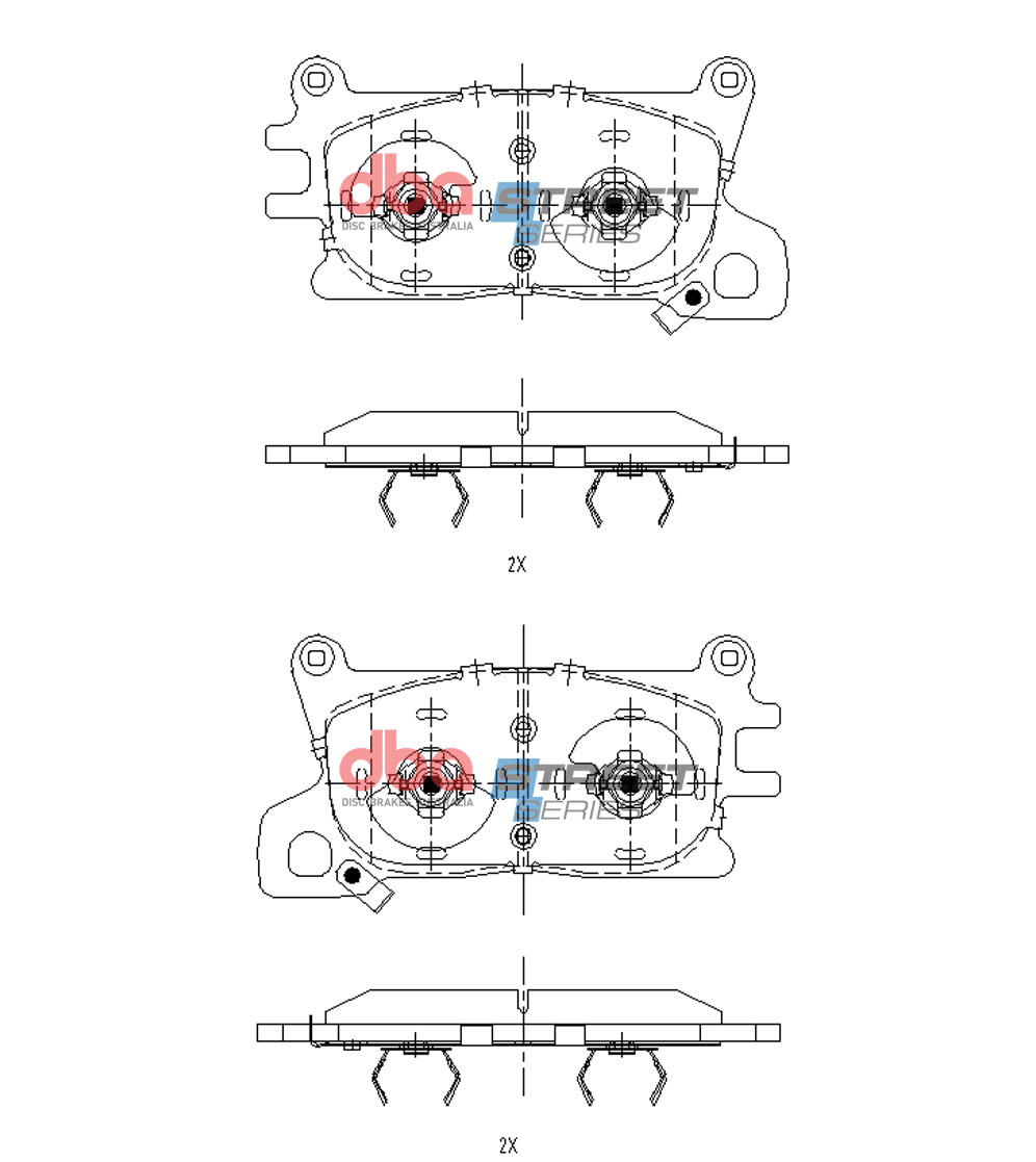 DBA Brake Disc Brake Pads Street Series DB15141SS - Imagen 2