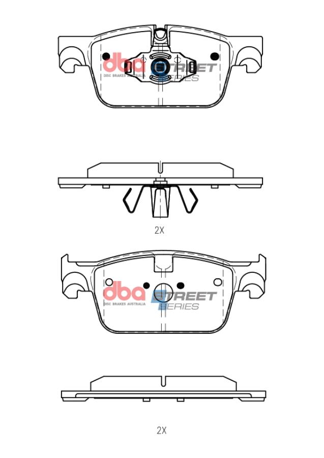 DBA Brake Disc Brake Pads Street Series DB15250SS - Imagen 2