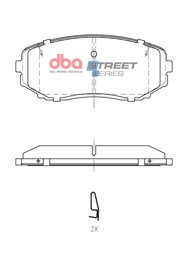 DBA Brake Disc Brake Pads Street Series DB15252SS - Imagen 2