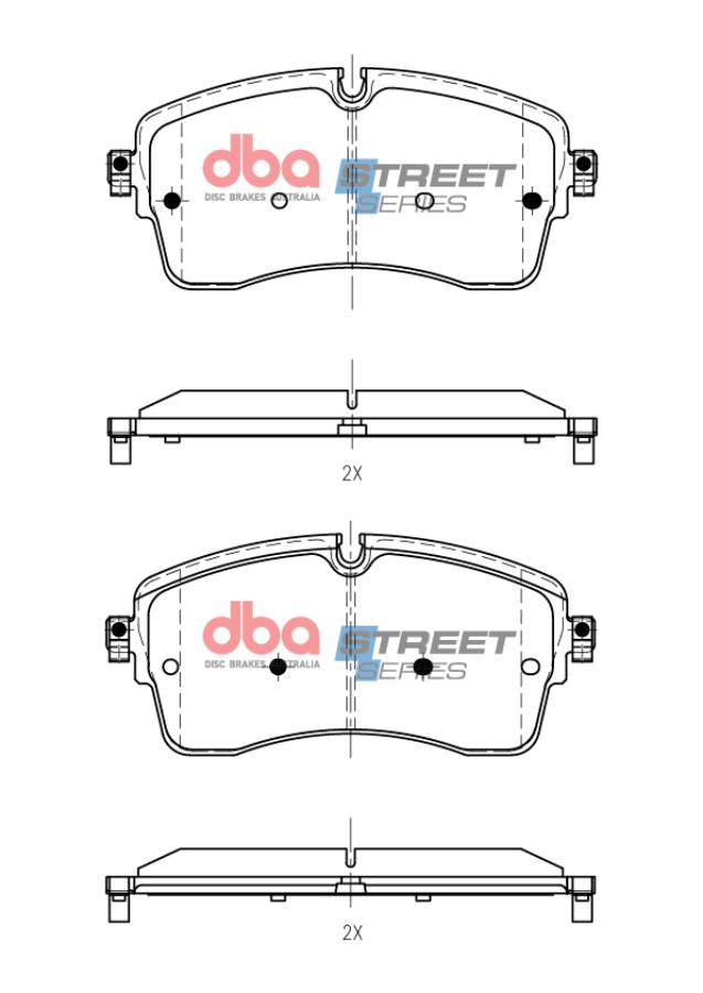 DBA Brake Disc Brake Pads Street Series DB15257SS - Imagen 2