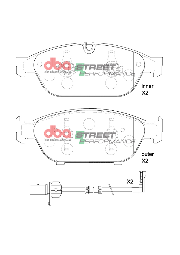 DBA Brake Pads Street Performance DB15262SP - Imagen 2