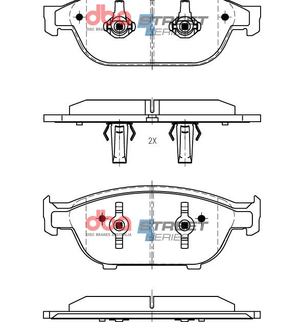DBA Brake Disc Brake Pads Street Series DB15262SS
